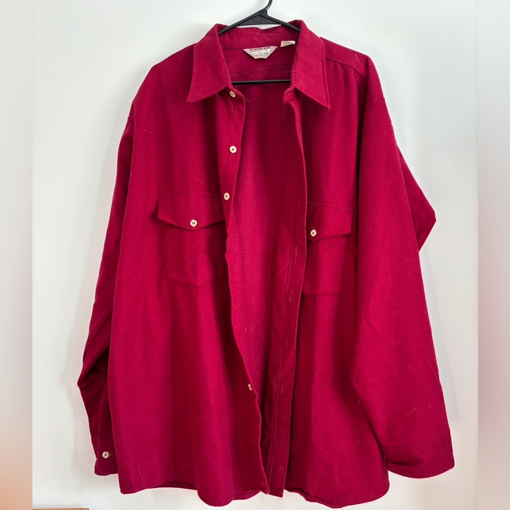 Winter Run burgundy flannel